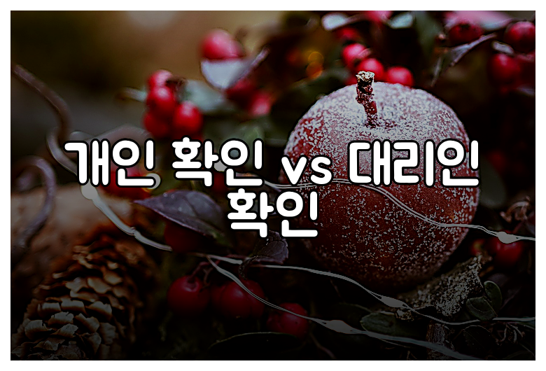 개인 확인 vs 대리인 확인