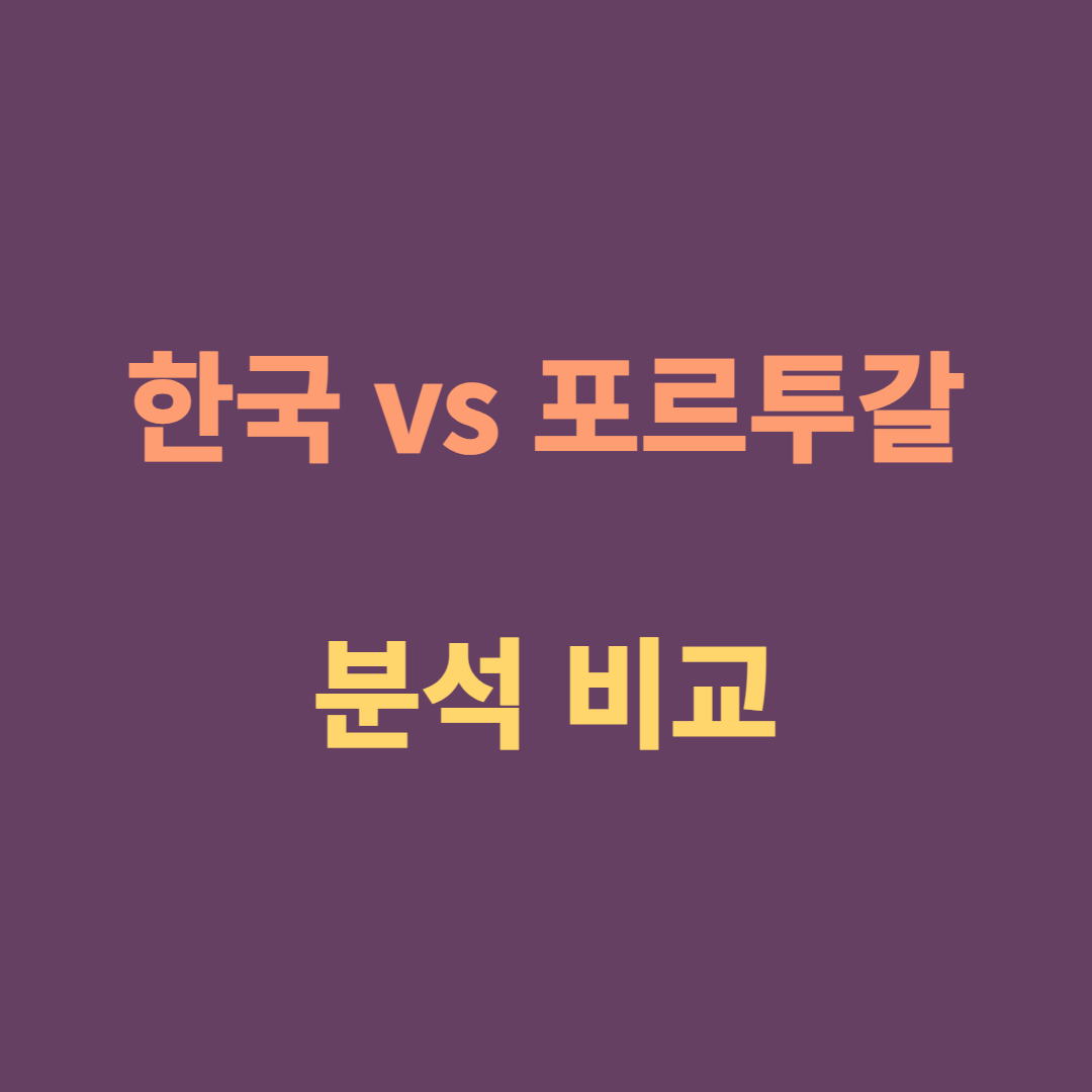 한국vs포르투갈 분석