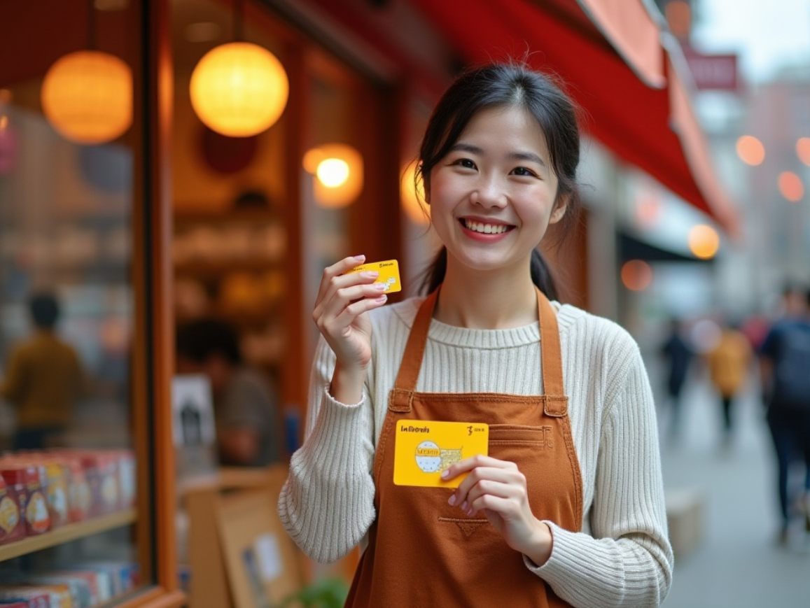 대전시에서 소상공인 지원금 받고 환하게 웃는 모습