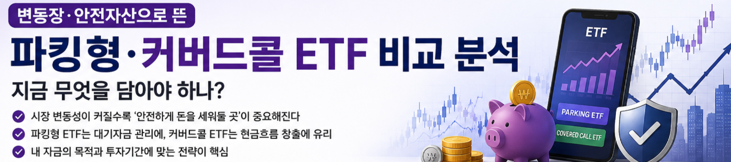 변동장·안전자산으로 뜬 파킹형·커버드콜 ETF 비교 분석