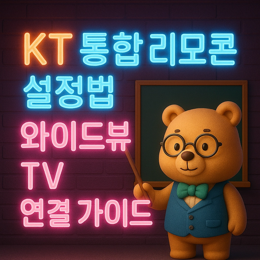 KT 통합 리모콘 설정법, 와이드뷰 TV 연결 가이드