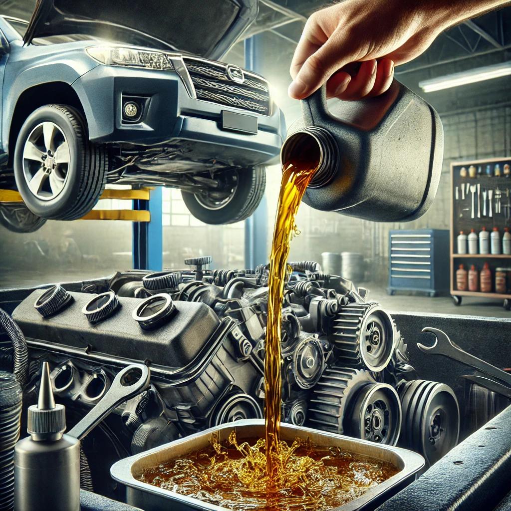 엔진오일 잔유제거