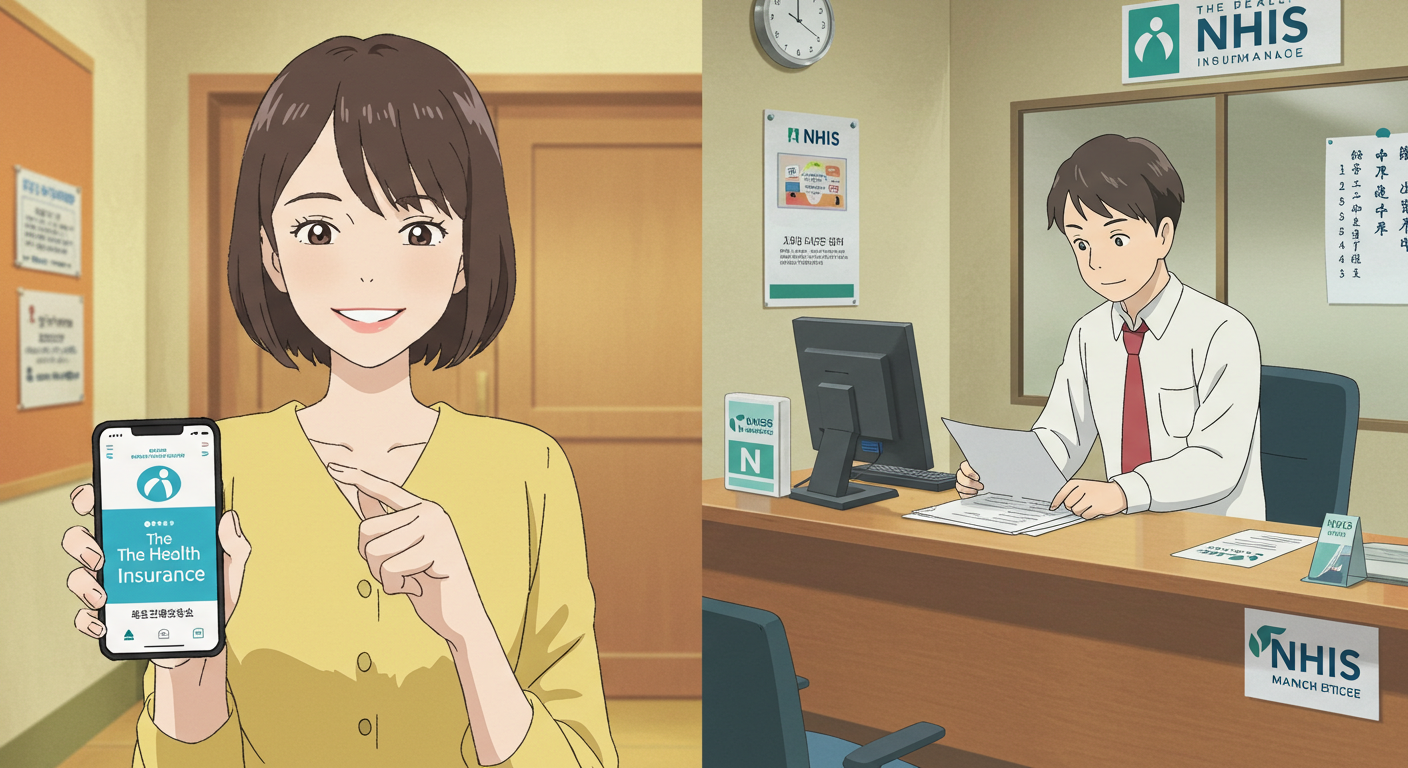 온라인 앱과 지사 방문을 통한 신청 방법 장면