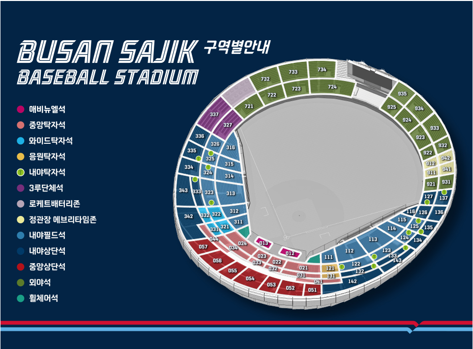 사직구장 좌석배치도