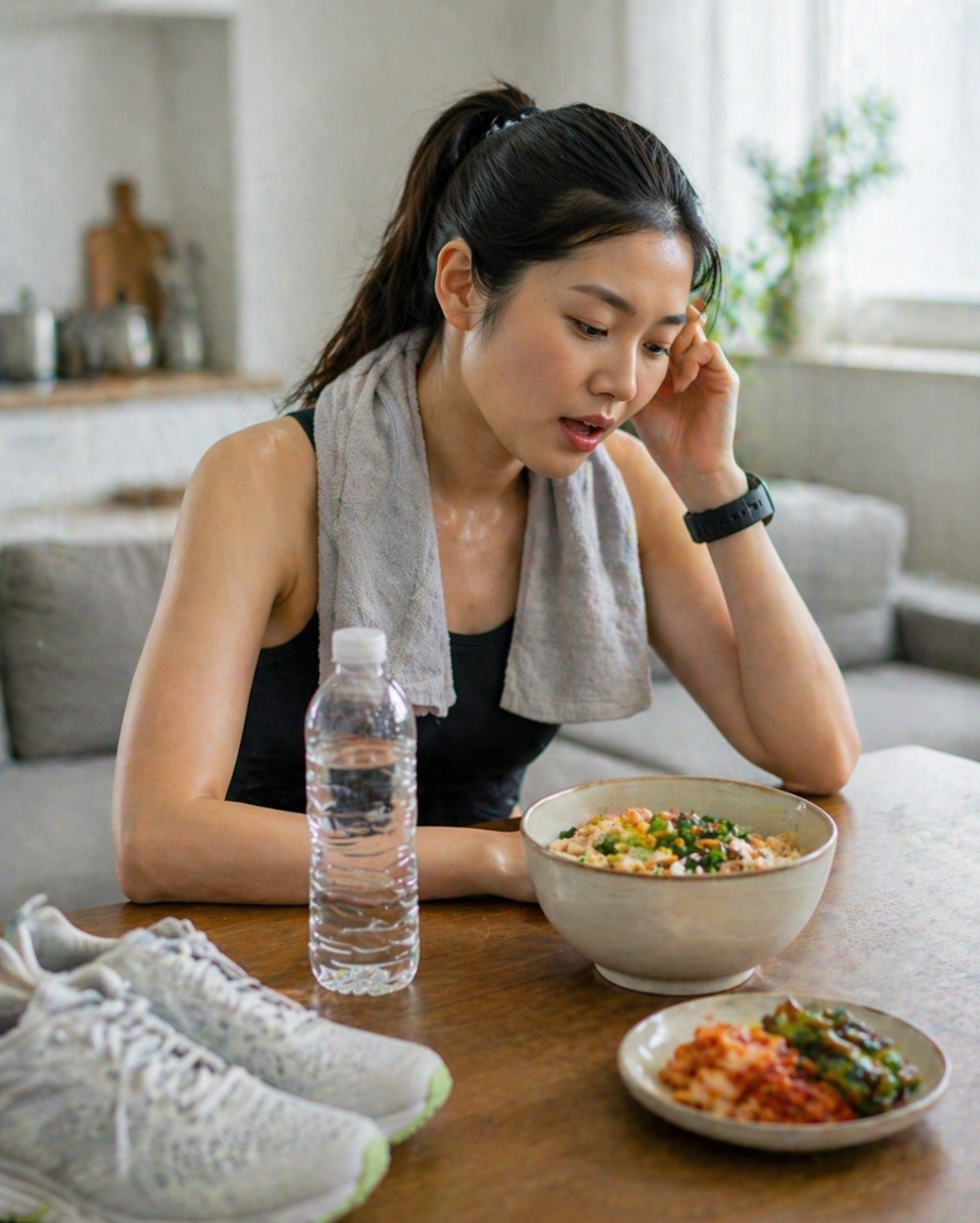 러닝 후 허기를 느끼는 초보 러너