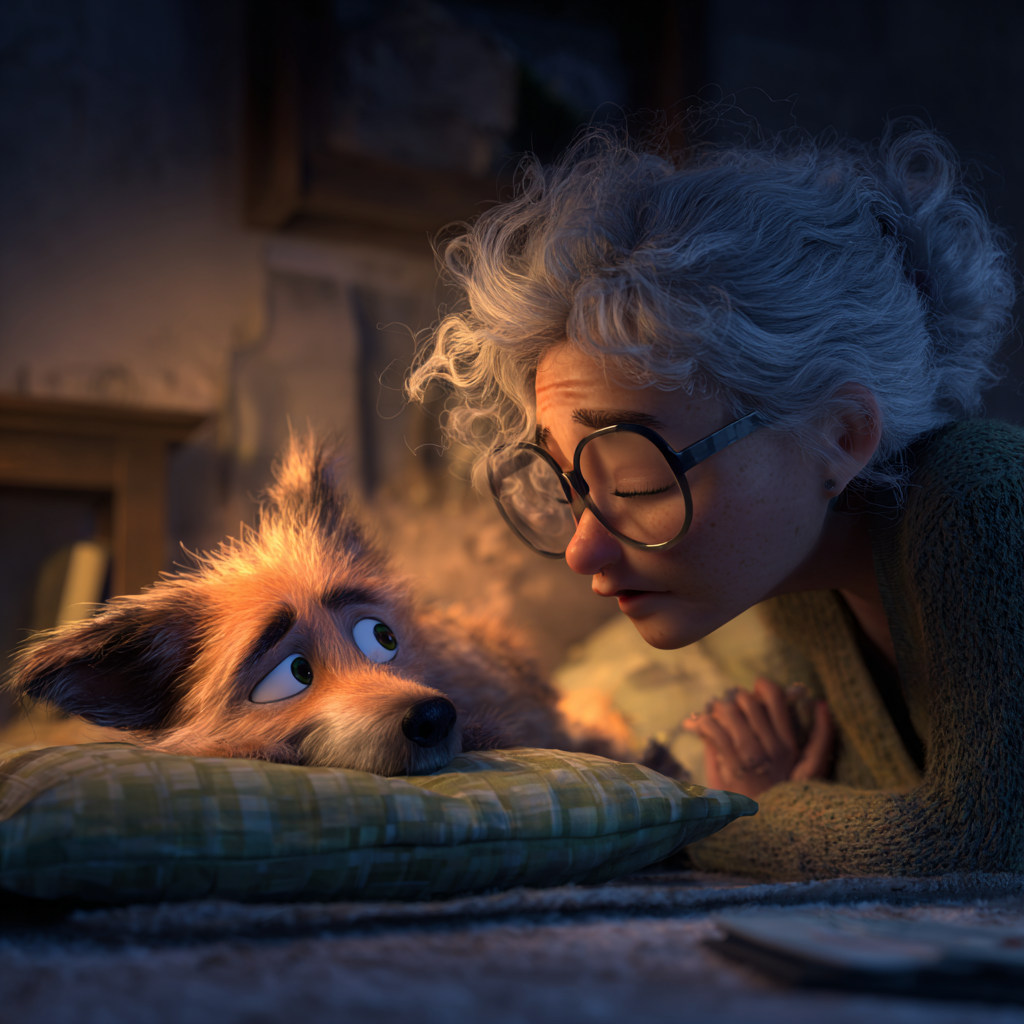 걱정하는 보호자 픽사 이미지