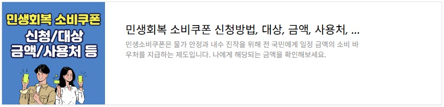 민생회복 소비쿠폰