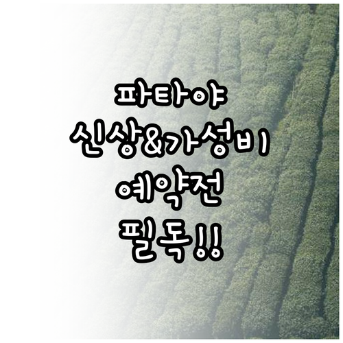 파타야 신상 리조트와 해변 앞 가성비..