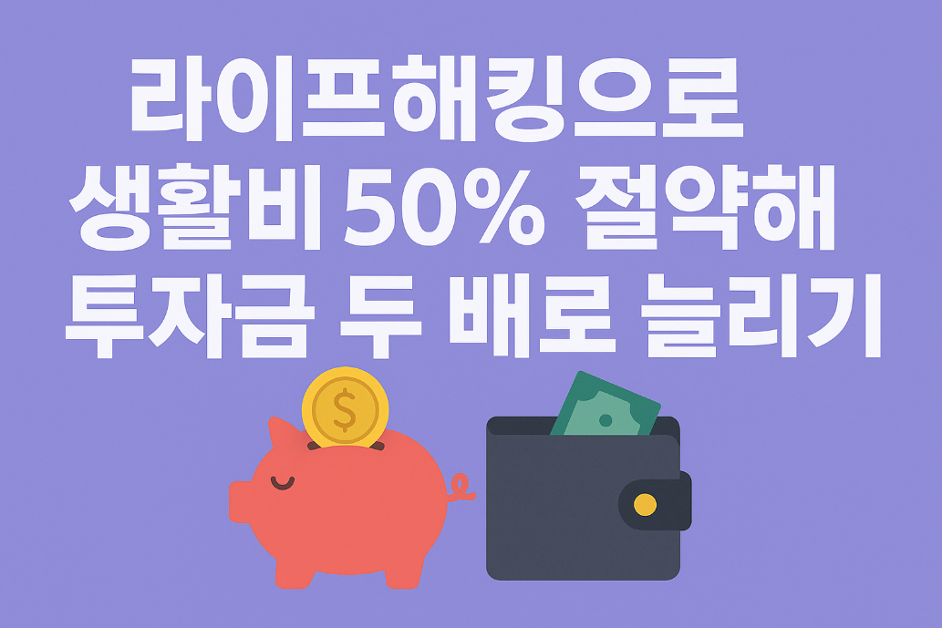 라이프해킹으로 생활비 50% 절약해 투자금 두 배로 늘리기