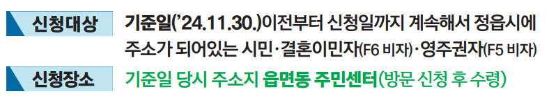 정읍시 민생회복지원금 30만원 신청방법