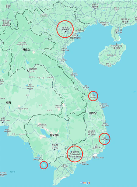 베트남_전체_지도_및_주요_관광지_위치