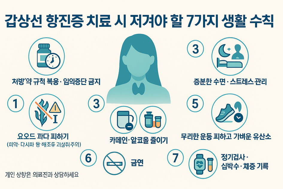 갑상선 항진증 치료 시 지켜야 할 수칙 이미지