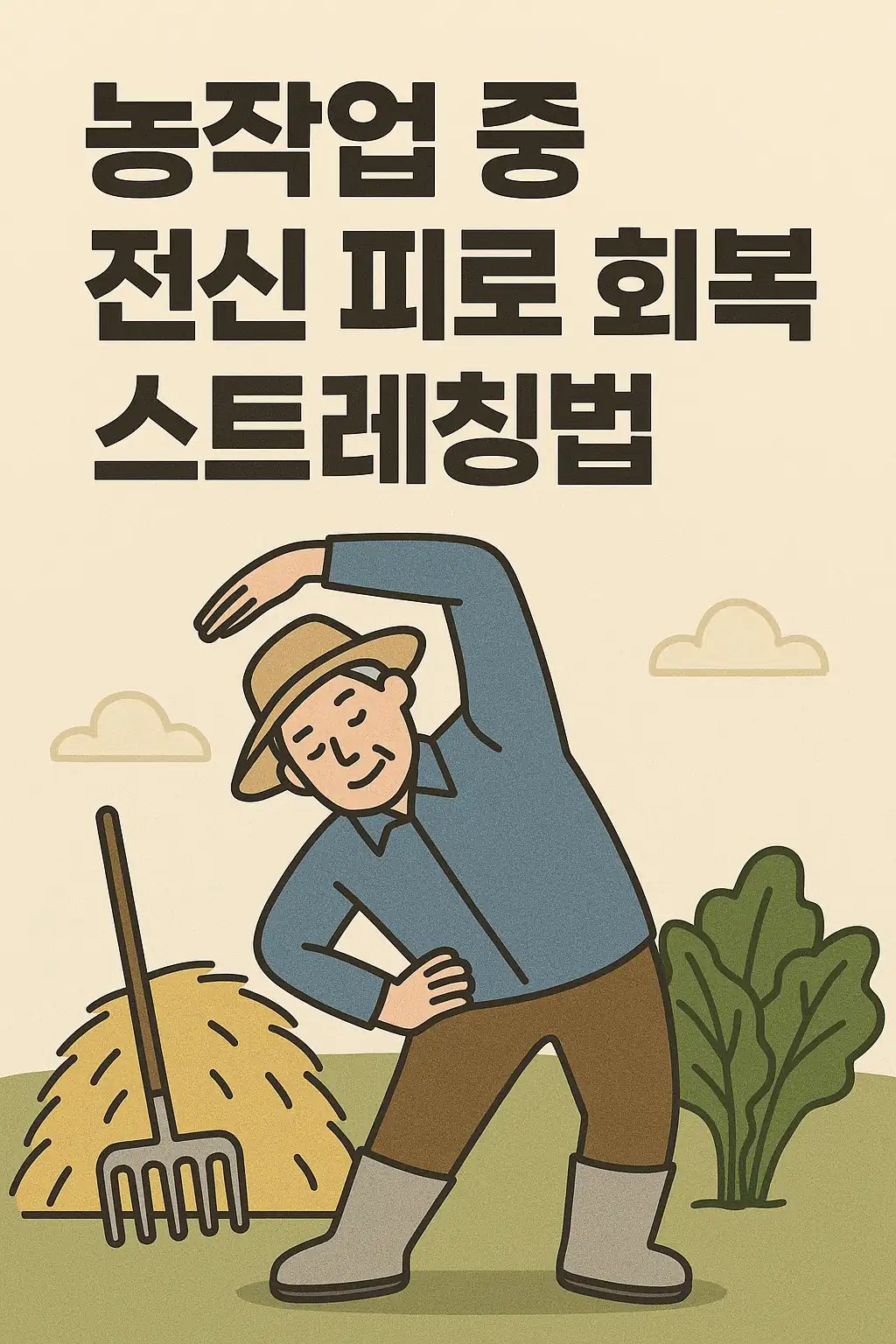 농작업안전관리 : 농작업 중 전신 피로 회복 스트레칭법