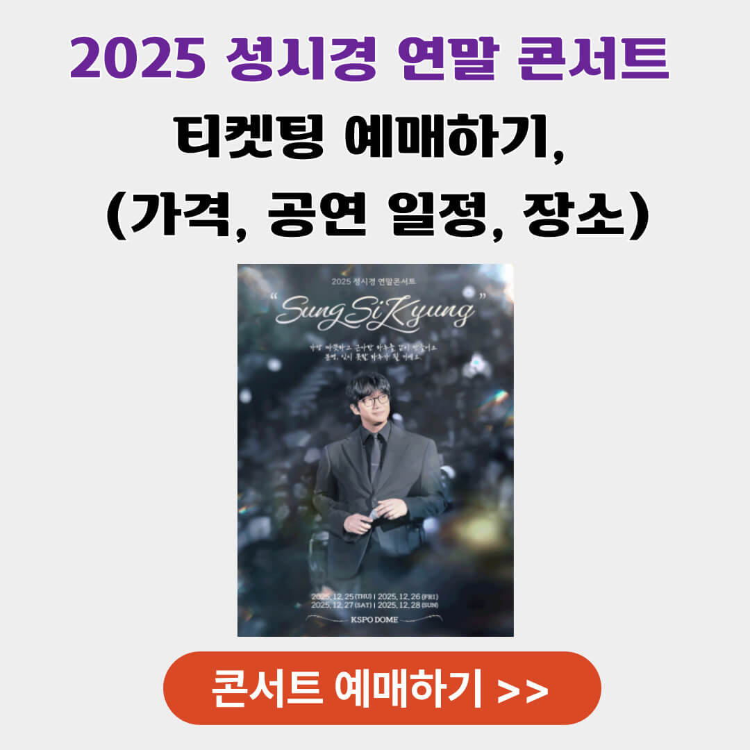 2025 성시경 연말 콘서트 티켓팅 예매하기