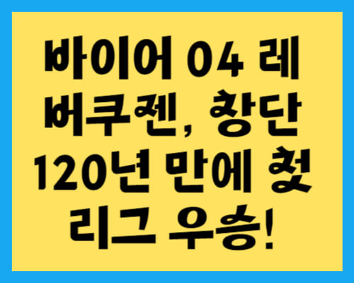 바이어 04 레버쿠젠,창단120년만에첫리그우승!