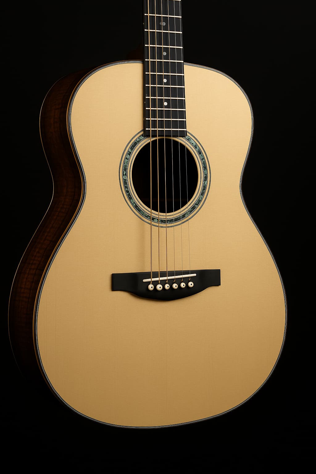 루씨어의 미적 감각이 표현된 하이엔드 어쿠스틱 기타의 바디 쉐입과 인레이