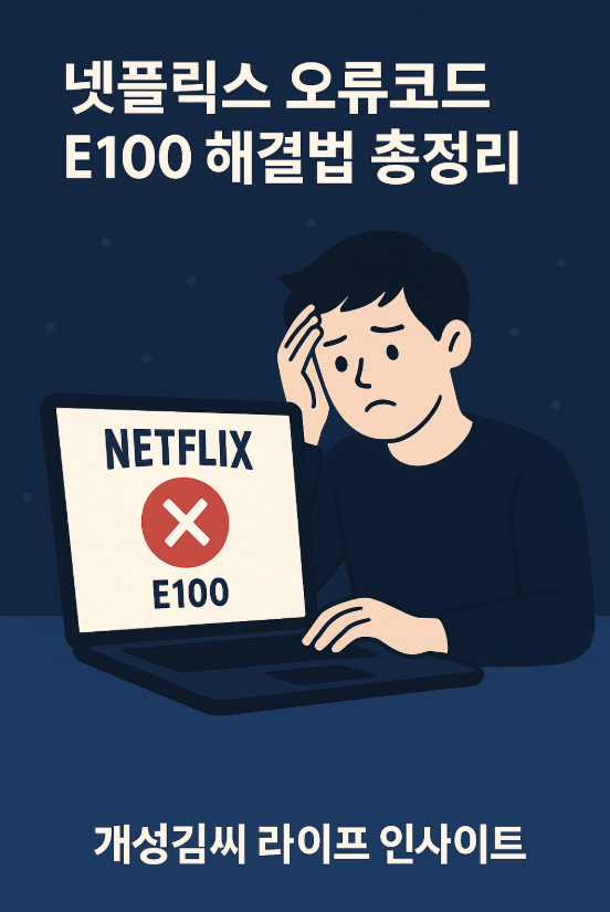 넷플릭스 오류코드 E100, 넷플릭스 오류, 오류코드 e100 해결법, 넷플릭스 에러 메시지, tvq-pb-101, 넷플릭스 앱 문제 해결
