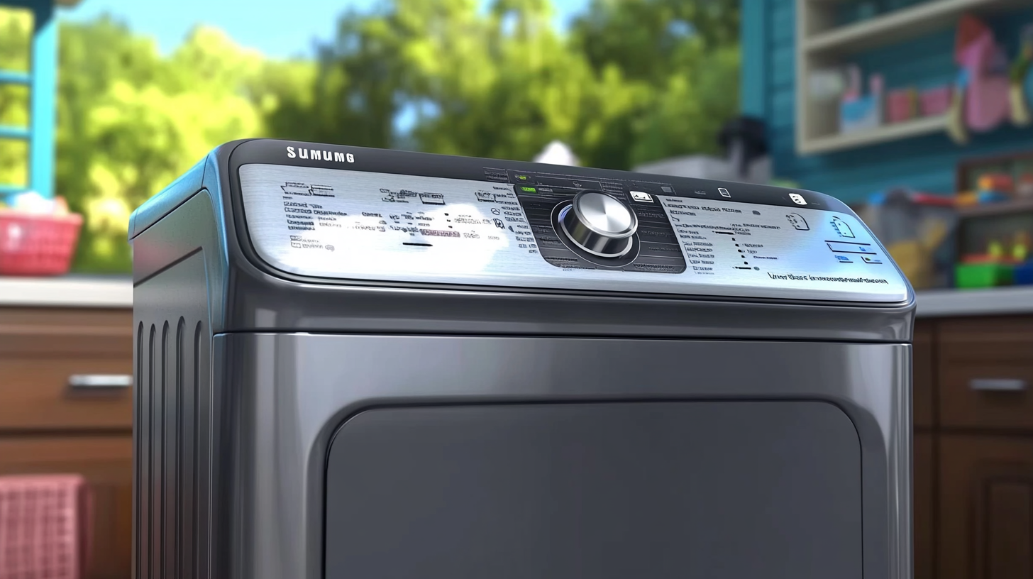 사용하기 쉬운 디자인을 강조하는 삼성 통돌이 세탁기의 혁신적 도어 디자인의 클로즈업 이미지