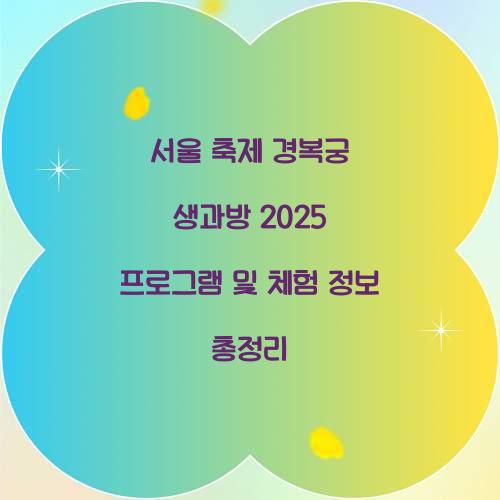 서울 축제 경복궁 생과방