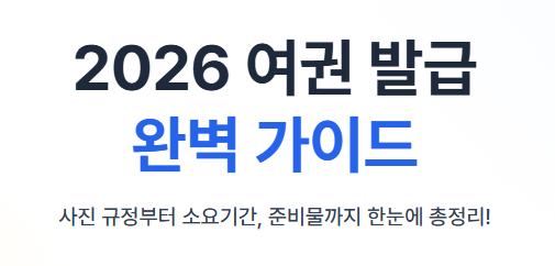여권 발급 준비물