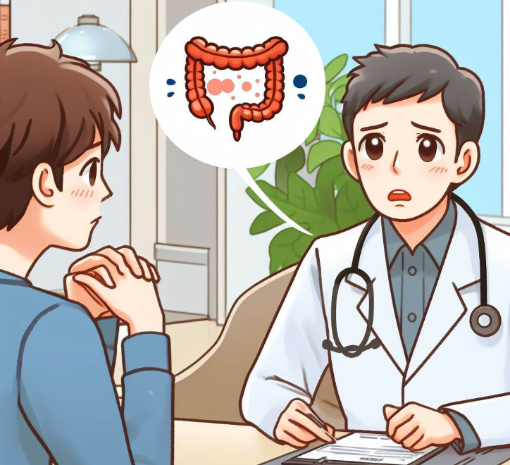 크론병환자를 상담하는 의사