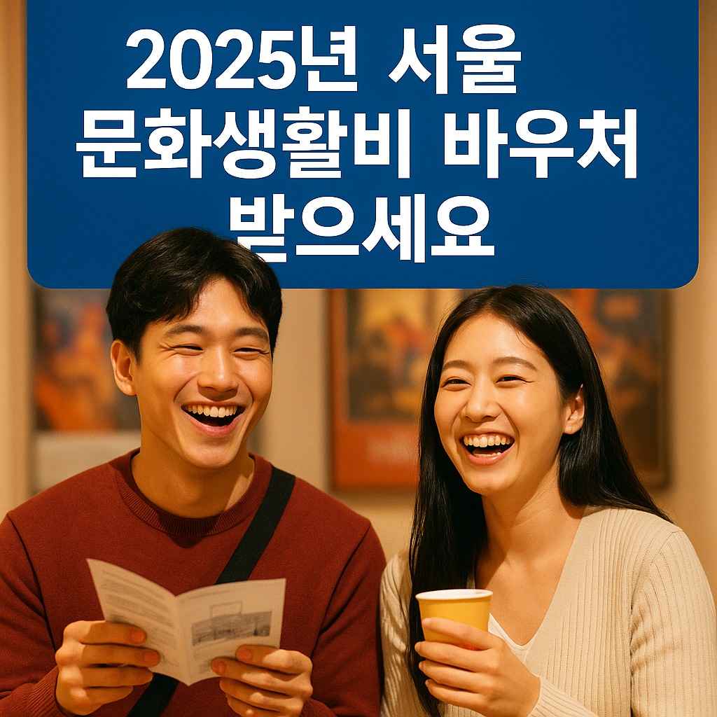 2025년 서울 문화생활비 바우처 받으세요.