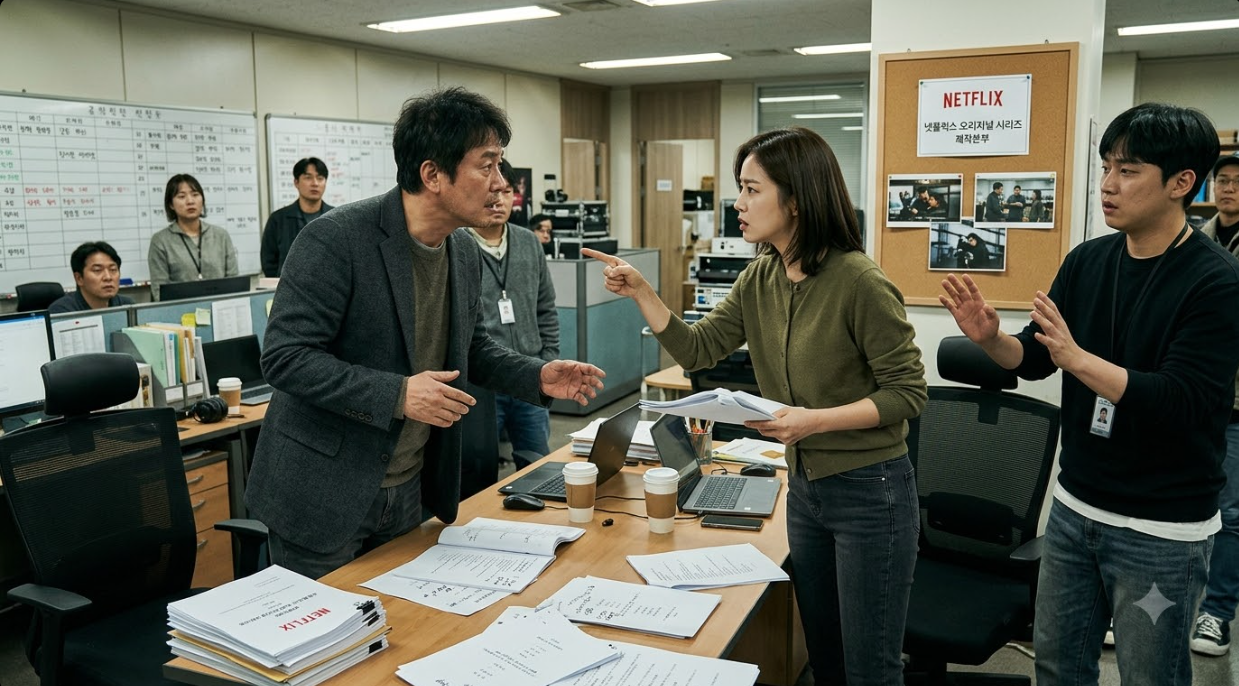 스캔들 넷플릭스 사건의 발단 및 인물 간 대립 장면