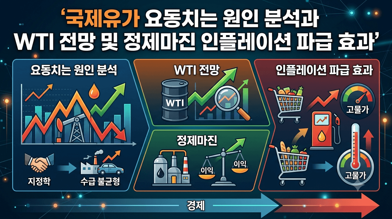 국제유가 요동치는 원인 분석과 WTI 전망 및 정제마진 인플레이션 파급 효과