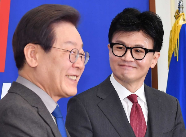 이재명 한동훈 지지율, 차기대선후보