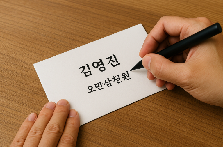 축의금 봉투 쓰는 방법