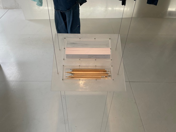 Paloma Wool pop up store order card pencil product selection system