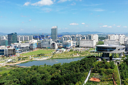 빛가람호수공원 전경과 전망대 모습