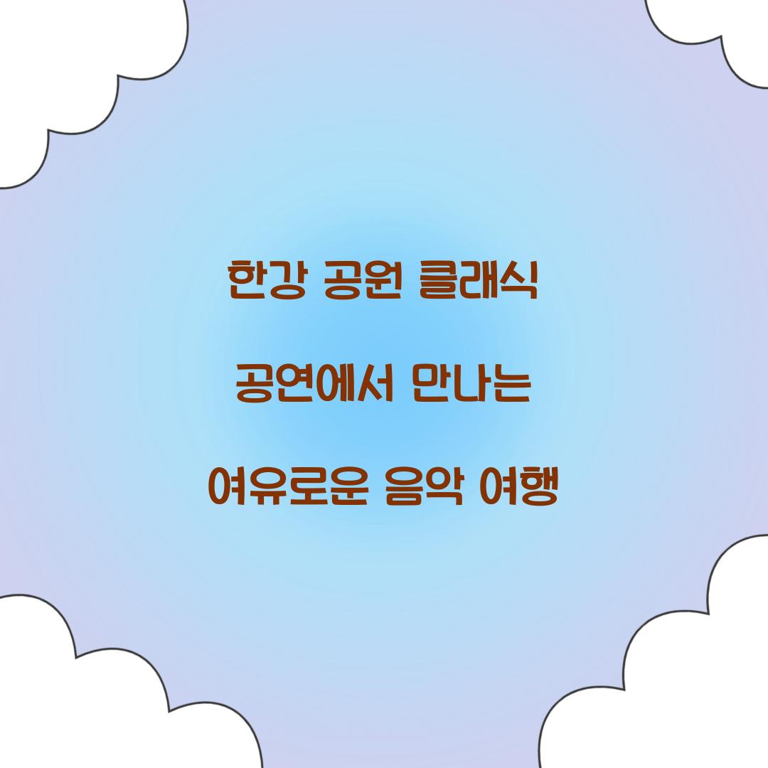 한강 공원 클래식 공연