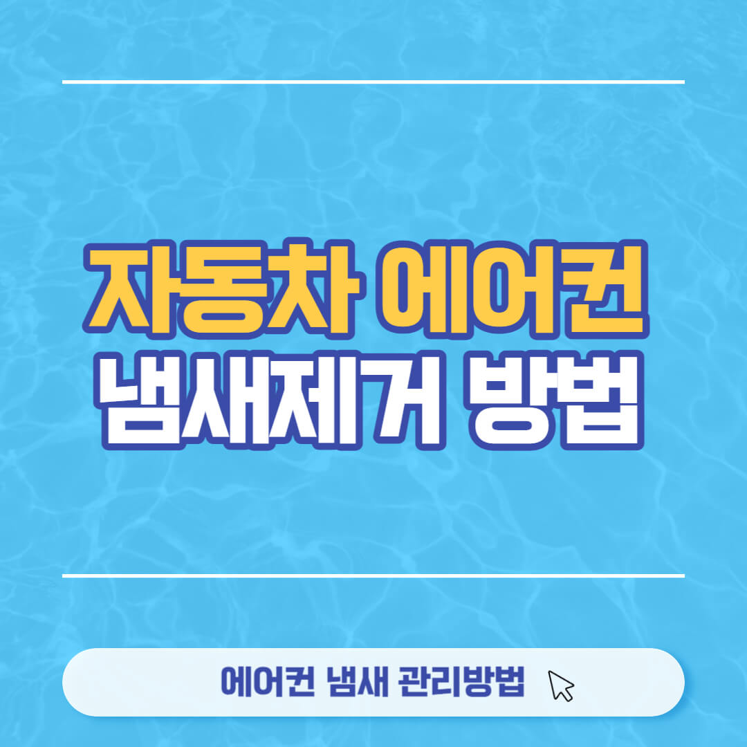 자동차 에어컨 냄새제거