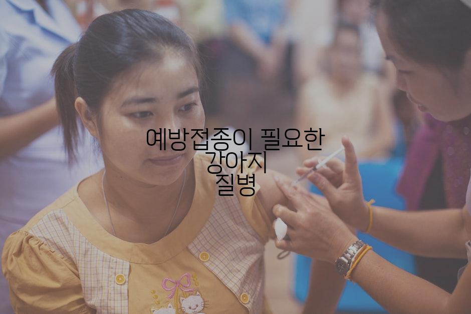 예방접종이 필요한 강아지 질병