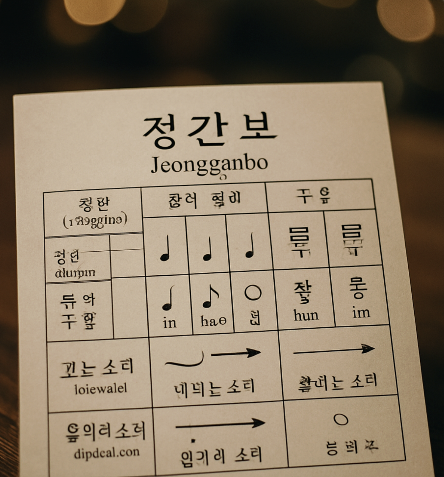 정간보, 어떻게 읽을까?