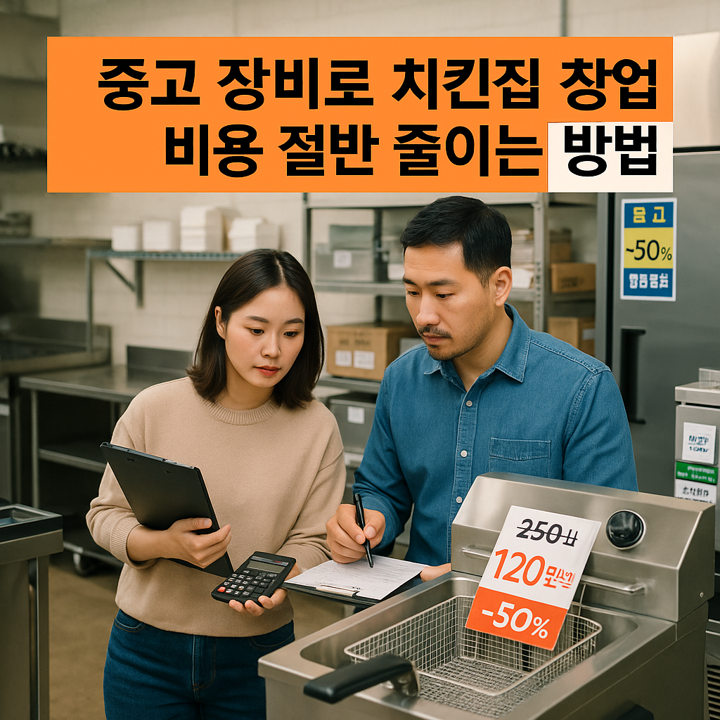 중고 장비로 치킨집 창업 비용 절반 줄이는 방법