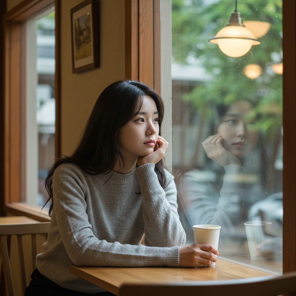 감정을 돌아보는 개인의 모습