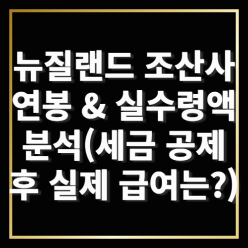 뉴질랜드 조산사 연봉 &amp; 실수령액 분석 (세금 공제 후 실제 급여는?)