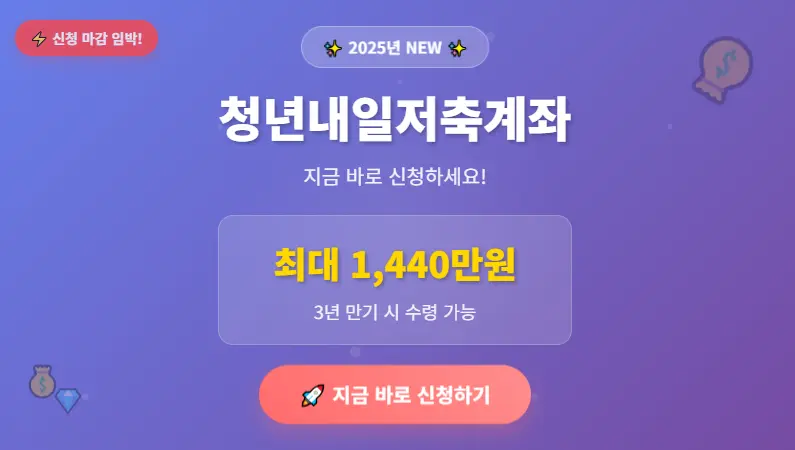 청년내일저축계좌 신청방법