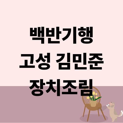 백반기행 고성 장치조림 김민준