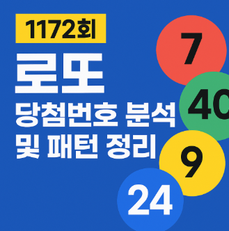 1172회 로또 당첨 관련 사진