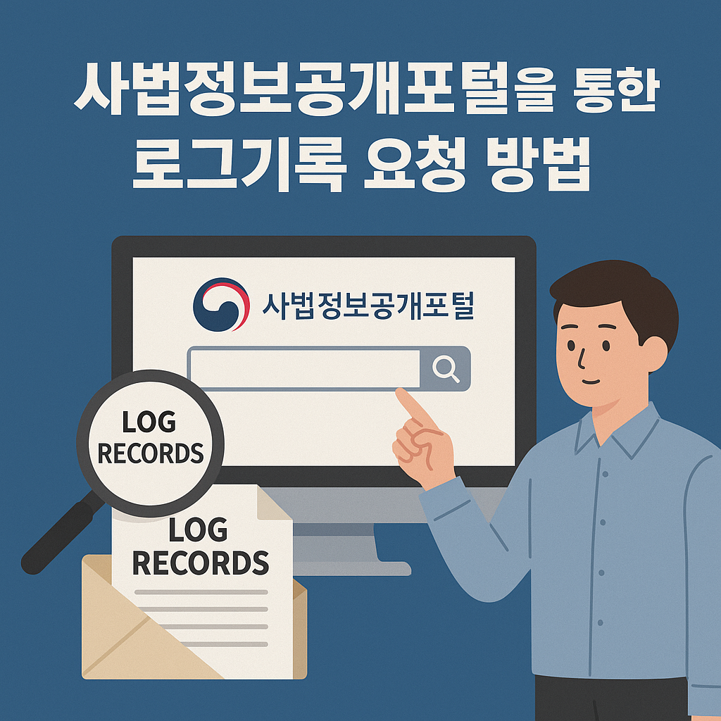 사법정보공개포털을 통한 로그기록 요청 방법