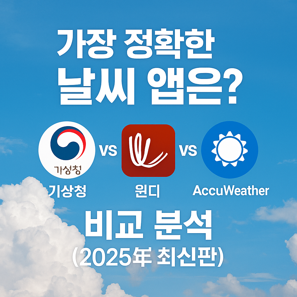 📌 가장 정확한 날씨 앱은? - 기상청 vs 윈디 vs AccuWeather 비교 분석! (2025년 최신판)