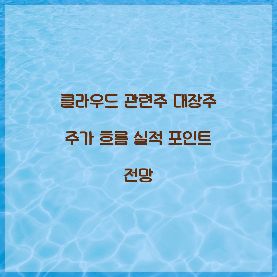 클라우드 관련주 대장주