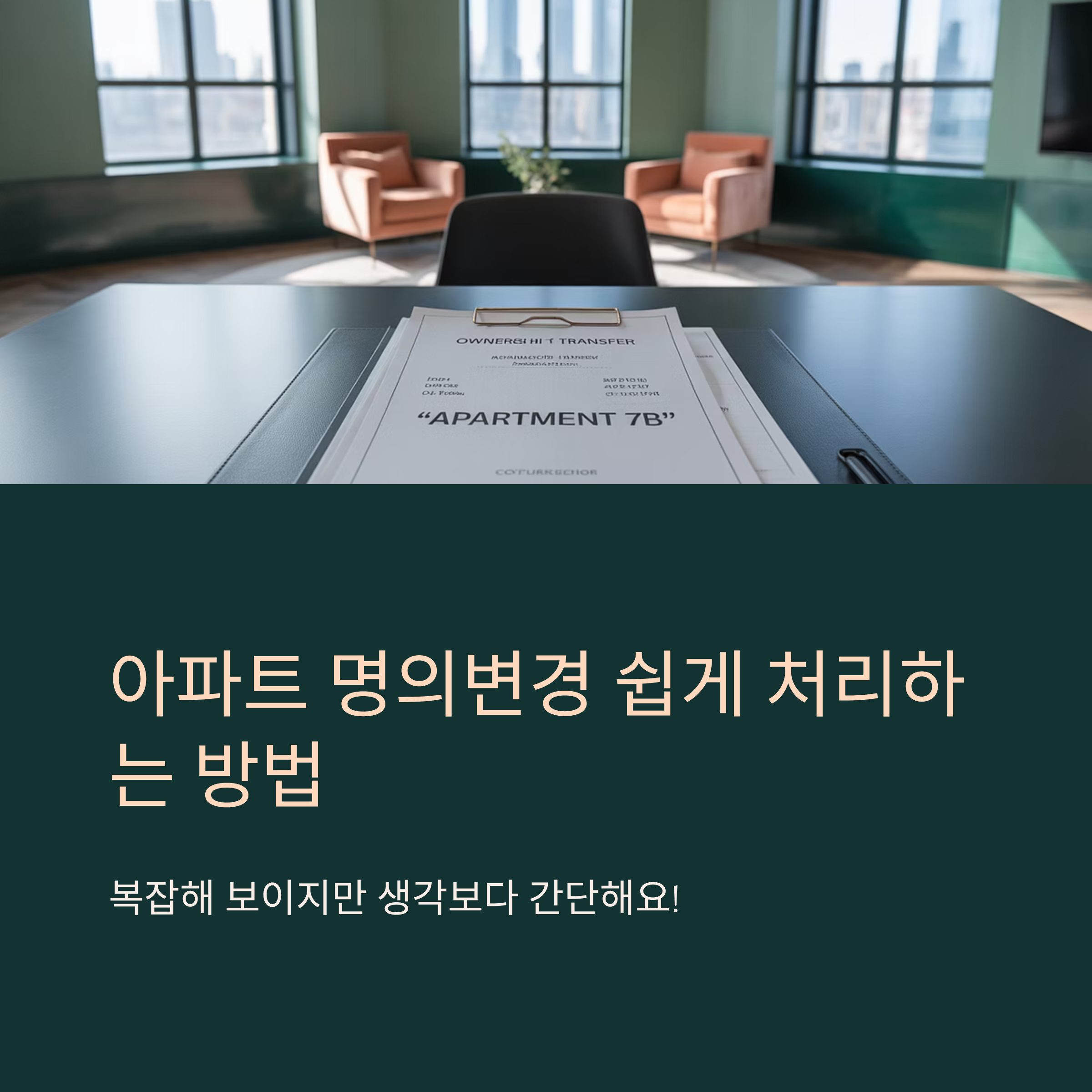 아파트 명의변경, 쉽게 처리하는 방법