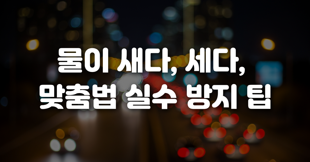 04-물이_새다_세다_맞춤법_실수_방지_팁