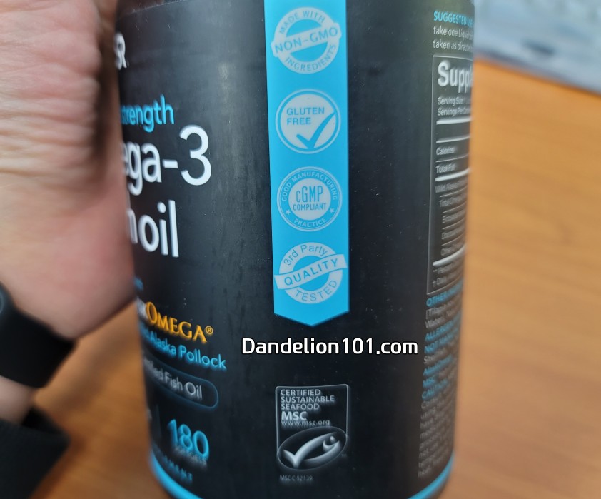 스포츠 리서치 트리플 스트랭스 오메가3 피시 오일 Sports Reserch Triple Strength Omega3 Fish Oil 인증 마크