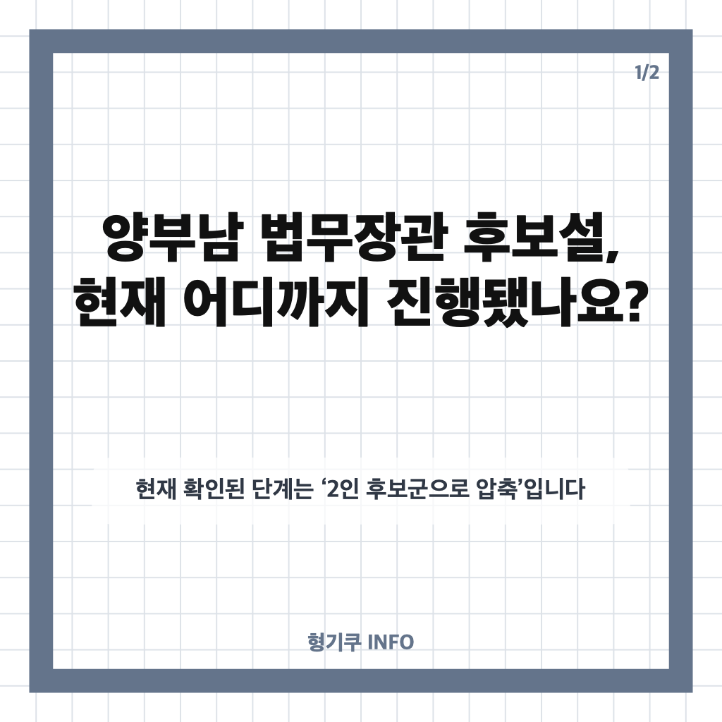 양부남 법무장관 후보, 박균택과 2인으로 압축&hellip;인선 쟁점은? 카드뉴스 1