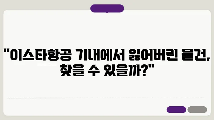 이스타항공 기내 분실물 찾은 이야기 분실물, 분실물 센터, 분실물 찾는 법